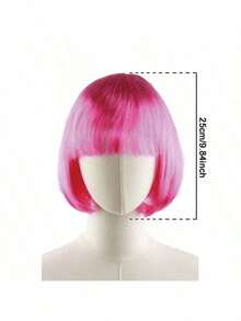 这款活力四射的波波头短假发，大胆前卫的彩色短假发，时尚的派对发型，适合女性，一年四季皆宜。它完美适用于圣诞派对、角色扮演、节日、生日、音乐节、聚会以及日常穿搭。它适合所有年龄段，也非常适合搭配其他节日服装。 - 彩色 - 查看 10