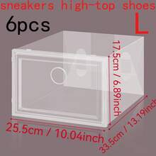 12 piezas Cajas apilables transparentes para zapatos, contenedores de almacenamiento de zapatos de plástico plegables con anillos de extracción redondos, adecuados para zapatillas y diversos tipos de calzado, estanterías modulares ahorradoras de espacio para armario, vestidor, entrada, dormitorio, dormitorio universitario, oficina, hogar - transparente - Ver 16
