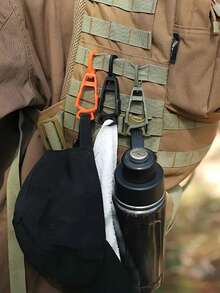 手套夹，重型多功能户外挂钩，工作手套夹，工作手套，执勤腰带夹，建筑工地用，徒步必备，紧凑设计，坚固耐用，实用夹，寻物夹，徒步必备，节省空间，加固夹，实用夹，专业级 - 彩色 - 查看 3