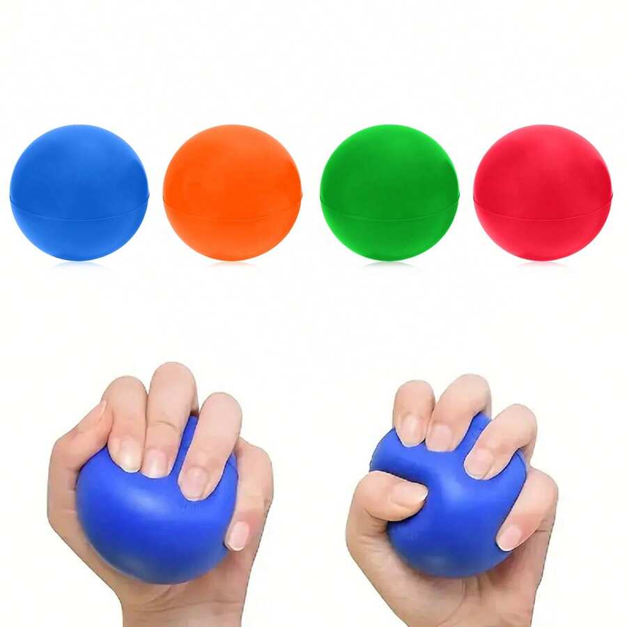 Pelota de agarre de 7 cm, pelota de entrenamiento de fuerza de mano - Herramienta de ejercicio de dedos, pelota de apretón duradera, para mejorar la fuerza de la mano y aliviar el estrés, entrenador de fuerza de agarre, entrenamiento de fuerza de dedos, entrenamiento de fuerza, pelota de alivio de estrés - Multicolor - Ver 1