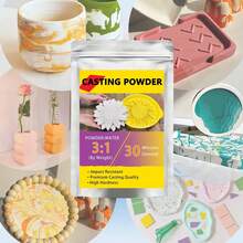 2000g/1000g/500g Polveri per colata in resina, kit di resina per colata rapida per principianti, smontaggio in 20~30 minuti, kit di polvere di gesso attivata dall'acqua per stampi in resina, per artigianato fai-da-te, modellismo, ceramica e decorazione per la casa, facile da mescolare e autolivellante. Adatto per anniversari, Natale, San Valentino, souvenir per tutte le stagioni.