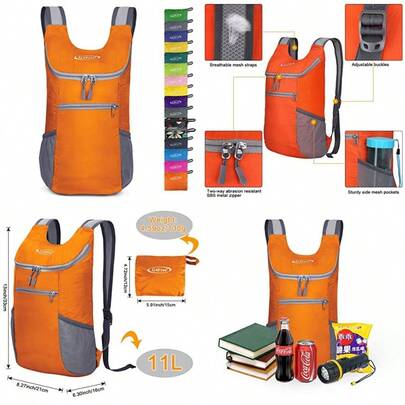 Ultralight 11L Small Foldable Backpack For Travel Hiking Cycling Hiking Or Multipurpose Backpack For Men And Women