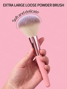 Premium Extra Large Setting Powder Brush, Soft & Fluffy Multipurpose Contouring Makeup Brush For Daily Makeup, Powder Picking Single Brush,Foundation Brush,Concealer Brush,Blush Brush,Contour Brush,Blush Brush,Bronzer Brush,Powder Brush,Foundation Brush,Blush Brush - Pink - View 2