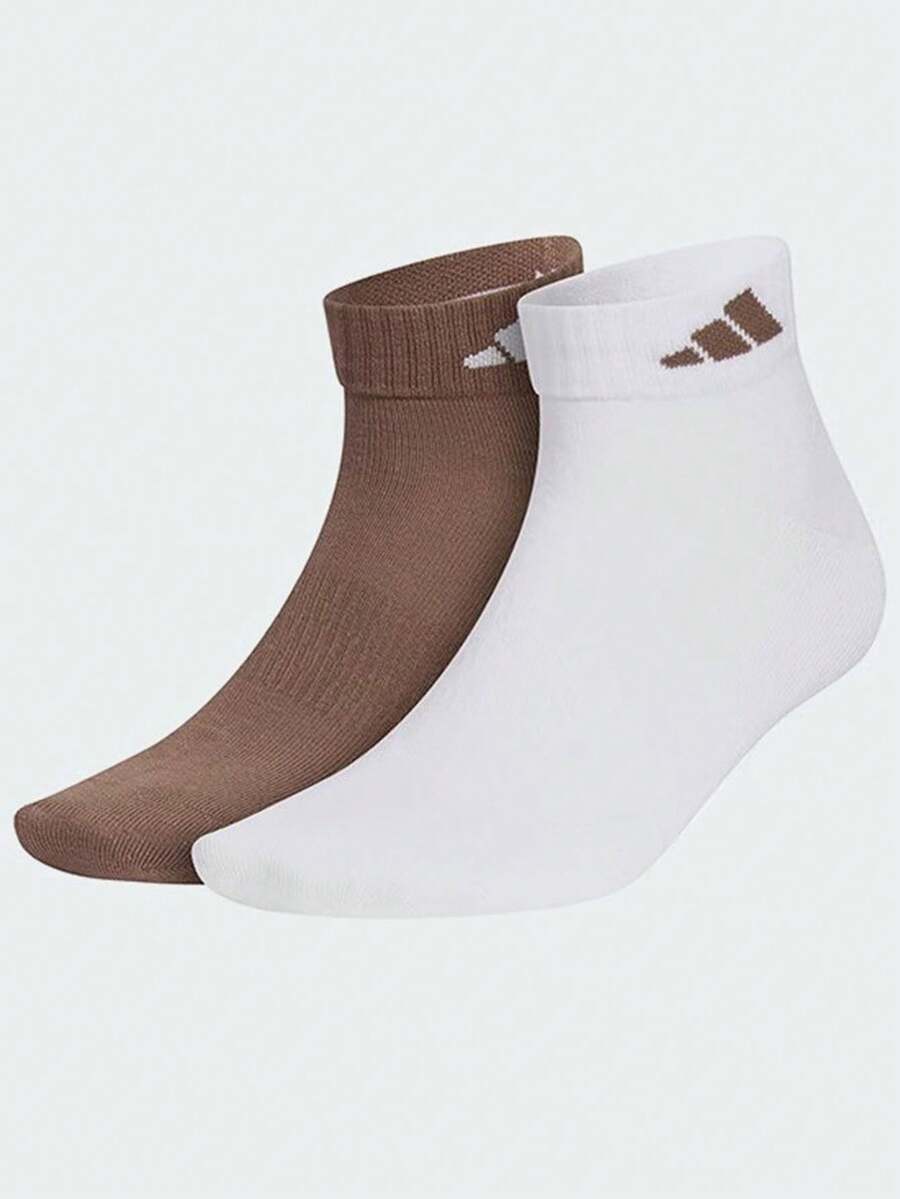 2 Pasang Kaos Kaki Pendek Adidas Sportswear Light, Motif Logo, Antibakteri, Tahan Bau, Unisex - Crew Socks - View 1