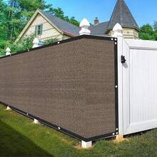 Pantalla de valla de privacidad: Malla de sombreado resistente a los rayos UV y a la intemperie de 5 pies/1.5 m con bordes reforzados, para patio, terraza, patio trasero y porche - 1 panel HDPE - Multicolor - Ver 4