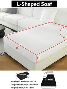 1件装弹力加厚保暖沙发套，防滑全包覆式沙发座套，四季皆宜，加厚面料，可机洗，防尘，宠物友好，装饰性沙发保护套，适用于卧室、办公室、客厅组合式沙发和L型沙发，1/2/3/4人座。 - 白色 - 查看 15