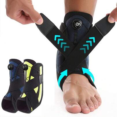 1 pieza Tobillera de soporte, Tobillera ajustable con perilla