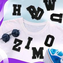 1/26pcs Chenille 2.8 Inch Letter Iron-On Patches, Suitable For Repairing Jeans, T-Shirts And Other Clothing, Letter Patch Badges