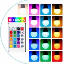25W LED Smart Bulb RGB With Remote Control E27/E26 Colorful Indoor 220V/110V Multi-Color Changing Dimmable Recessed Ceiling 5W Bedroom Holiday Night Decoration 15W 4 Flashing Modes Party Bar Spotlight 20W Living Room Gaming Backlight Atmosphere Light 10W - RGB Bulb-with 24key Remote(E27/E26) - View 4
