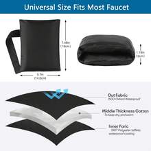 1/2 Stück Außenhahn Abdeckung - Verdickte Oxford Stoff & Baumwolle isolierte Wasserhahn Schutzhülle, wasserdicht frostschutz Zapfenabdeckung für Winterrohre, strapazierfähiger Frostschutz für Garten, Hof und Hausinstallationen