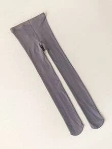 1件儿童透明连裤袜，透气弹力，可外穿，适合所有季节 - 灰色 - 查看 2