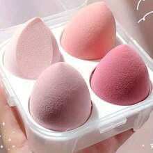 Four-Color Teardrop Makeup Sponge Set, Beauty Combination, Multiple Colors, Professional-Grade Skin-Friendly Powder Puff, Detailed Makeup Application Of Corners Of Eyes And Nose, Soft Sponge That Does Not Absorb Powder, Dual-Use Wet And Dry Beauty Tools, Makeup Artist Recommended, Essential Travel Makeup, Comes With A Cleaning Storage Box,Cheap,Valentine's Day,Cheap Items,Travel,Travel Essential,Room Decor,Valentine's,Cheap Stuff,Room,1 Dollar Items,Vacation Essentials,Gifts Women,Bedroom,Valentine,99 Cent - 彩色 - 查看 2