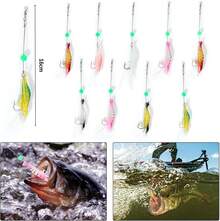 Señuelos de Pesca Anzuelos para Pesca Bionic Multi-Section Bait Cebo Duro Pescas Cebo Falso 3PCS 13.4cm o 10PCS 8cm - Falso cebo camarón anzuelos 10 pcs 8cm - Ver 10