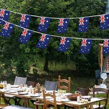 Australian Flag Chain, Little Australian Flag, Grand Opening Ceremony, National Sporting Events, Holiday Decorations(Hand Waving Flags, Garden Flags) - Multicolor - View 3