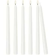 6 Pack White Dripless Unscented Taper Candles - 10 Inch Candle Sticks Long Burning 8 Hours - For Candlesticks, Weddings, Dinner, Parties, Vigil, Advent, Christmas, Than1ks 1giving{Inchcolor_nameinch:InchWhiteinch,Inchsize_nameinch:Inch12Inch-6Countinch} - 白色的 - 查看 1