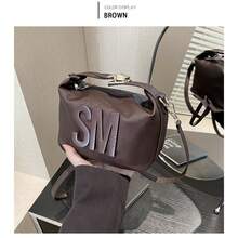 Square Crossbody Bag For Women  Letter Small Shoulder Purse Casual Handbag For Office Party Club - màu nâu - Xem 1