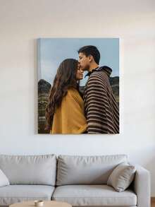 1pc Customized Pet Photo Oil Painting, Personalized Pet Illustration, Can Add Name, Pet Portrait Decor, Home Decoration, Wall Hanging, Personalized Gift, Unique Gift For Her, Unique Gift For Him, Graduation Gift, Ideal Gift For Birthday Or Anniversary, For Girlfriend, Boyfriend, Wife, Husband, Mother, Father, Pet Lover, Pet Owner