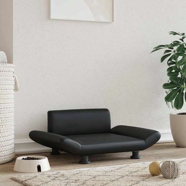 vidaXL Hundebett Schwarz 70x45x28 Cm Kunstleder
