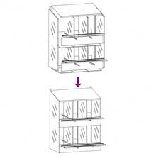 vidaXL Hühner-Nistkasten Mit 6 Fächern Olivgrün Metall - Grigio - Visualizzare 9