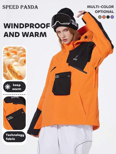  Áo khoác trượt tuyết SPEED PANDA 1 mảnh chống gió, chống nước, thoáng khí, trải nghiệm môn thể thao ngoài trời tuyệt đỉnh, đồ thể thao mùa đông, trang phục trượt tuyết cho nam và nữ (không bao gồm phụ kiện)