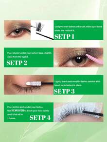 600/570/300/290/270Pcs Lash Extension Kit, DIY Lash Extension Kit, (10-16mm) Individual Lashes Clusters Kit D Curl Eyelash Extension Kit With Bond And Seal And Lash Applicator Tool, Lashes Kit For Daily Use, Party, Travel, Or As A Gift For Your Family And Friends, Lash Clusters, Lash Glue,Colle False Eyelashes Duo,Makeup Lash Clusters Kit,Lashes,Eyelashes,Fake Lashes - 彩色 - 查看 8