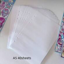 40张A5/A6双面光滑离型纸、可拆卸活页手册贴纸和纸胶带套装目录