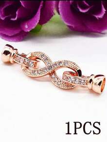 1 Pc Brass Jewelry Accessories -Lnset Zirconia Hook Connector Necklace And Bracelet Making,DIY Accessories