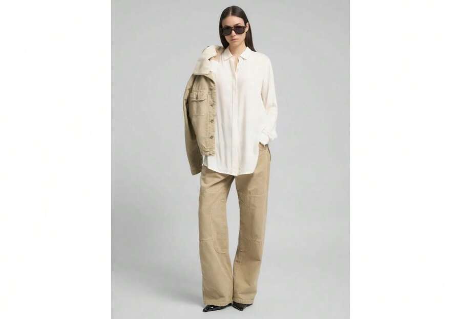 Replay Camisa OverDonnaW2198 .000.85182 - Beis - Ver 1