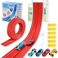 15 Ft Flexible Race Track For Kids: Car Ramp Toy For Toddlers 1-3 & Monster Truck - Red - View 13