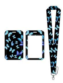 1 Stück Göttin Schmetterling Ausweishalter Einziehbares Fußball Muster Hängende Kartenetui, geeignet für Studenten Ausweise, Schlüsselanhänger Dekoration, Rückkehr zur Schule Grundausstattung für Frauen, süße Geldbörse, Kartenetui, Mini Geldbörse, kleine Geldbörse