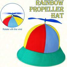 Propeller Hat - Fun Helicopter Fisherman Hat, Colorful Patch Rainbow Design, Sun Protection For Summer Outdoor Activities, And Fancy Dress Party Gifts,Valentine's Day Gifts For Girlfriends, Wives, Boyfriends, And Husbands - 1 - View 5
