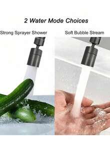 New 2-Mode Kitchen Faucet Head, 360° Rotatable Adjustable Filter, Kitchen Sink Faucet Aerator With Splash Guard. Kitchen Items Kitchen Accessories Kitchen Tools - Multicolor - View 6