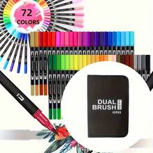 24/36/48/60/72/80/100/120/168 Colors Dual Tip Marker Pens, [Professional Art Use] Markers, Highlighters, Drawing Pens, Suitable For Manga And Sketching - Art Supplies, Office Supplies, Perfect Christmas And Birthday Gift - Sets - View 2