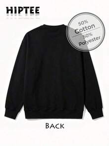 A Bit Of A Misfit Shirt - Misfit Island Christmas Sweatshirt, Rudolph Reindeer Xmas Cotton Blend Long Sleeve Shirt, The Red Nosed Reindeer Pullover Tops For Spring / Fall / Winter-Unisex Women & Men's Festival Daily Wear Comfort Tops - 黑色 - 查看 2