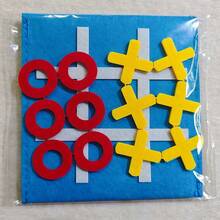 1/4/8/12/16 sets Mini jeu de croix en feutre, comprenant 6 fourchettes, 6 cercles et 1 tableau adhésif. Doux, portable et durable, convient pour des jeux interactifs amusants, des jeux de fête, des loisirs et des divertissements familiaux, des cadeaux d'Halloween, de Noël et d'anniversaire. Jeux de plateau colorés en feutre, jeux de morpion. - Multicolore - Voir 14