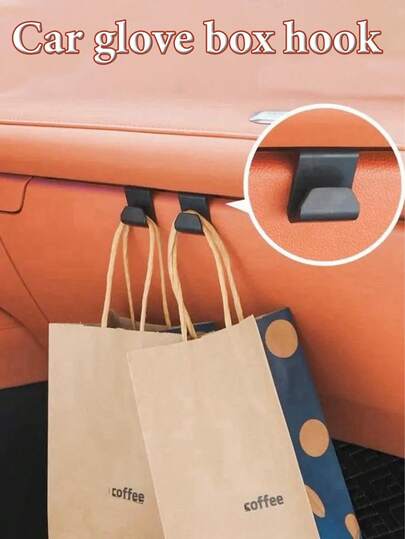 Car Glove Box Hook, Sleek Black Car Storage Hooks Compact Wall-Mounted Glove Box & Interior Accessories Organizer Plastic Material Fit For All Vehicles Car Storage Solution Sleek Hook Design Plastic Hook Car Organizers Storage Space-Saving Multi-Purpose Hanger For Sunglasses Masks Cables Water Bottle Bags Seat Back Door Trunk Use Ideal For Daily Commute Road Trips Family Travel Gifts Holiday Prep Halloween Thanksgiving Christmas