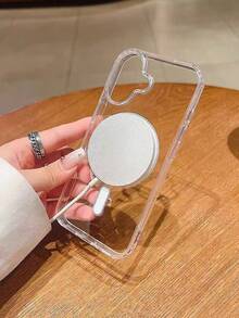 Minimalist Acrylic Wireless Magnetic Charging Transparent Phone Case Compatible With IPhone 17 Pro Max/17 Pro/17 Air/17/16 Pro Max/16/16 Pro/16 Plus/11/15/15 Pro/15 Pro Max/12/13/14 Pro Max/11 Pro/11 Pro Max/12 Pro/12 Pro Max/13 Pro/13 Pro Max/7 Plus/14 Pro/14 Pro Max/14 Plus/12 Mini/13 Mini, Durable And Anti-Yellowing Hard Shell - Transparent Magnetic Suction - View 8