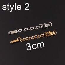 10个不锈钢龙虾扣连接器，用于DIY珠宝制作，5厘米几何心形尾链 - 龍蝦扣尾鏈 - 查看 6