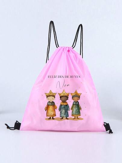 Personalized Three Kings' Day Gift Bags, Three Kings' Day Gift Bags With Customizable Names, Essential Gift Bags For Epiphany, Drawstring Backpacks