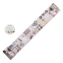 1 Roll Textured Paper Washi Tape, Vintage Patterned Decorative Tape For Scrapbooking, Journaling, DIY Crafts - Multicolor - View 17