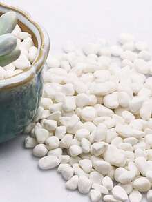 白色装饰石、哑光砾石、室内植物用石、天然白河石、花瓶填充石、豌豆砾石、小石头、水族箱砾石、多肉植物石（0.7-0.9 毫米）