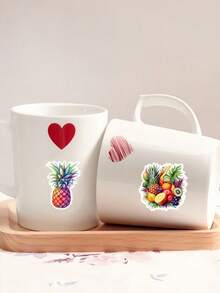 20张/套 DIY热带水果/乡村厨房家居烹饪文具贴纸套装，带有可爱的花卉图案，适用于日记、装饰、相册、手机剪贴簿等。 - 彩色 - 查看 7