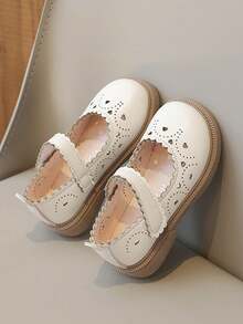 Kinder Mary Jane Ballerinas Mädchen Hohldesign Weiche Sohle Lässig Kleider Schuhe - Beige - Übersicht 5