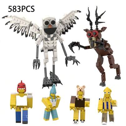 Nya 99 nätter i skogen träpussel byggklossar leksak presentdekoration