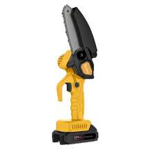 4-Inch With 2 Batteries, 21V Cordless Power Chain Saws With Security Lock, Handheld Small Chainsaw For Wood Cutting And Tree Trimming Safety Lock, Portable For Tree Branches, Courtyard, Household, Gardens, Ideal Gift For Christmas - Yellow - View 10