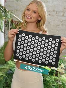 Massage Yoga Mat Massager Cushion Acupuncture Mat Acupressure Relieve Pain Stress Back Body Pain Spike Mat, Promoting Sleep And Stress Reduction In Home/Office - Black - View 4