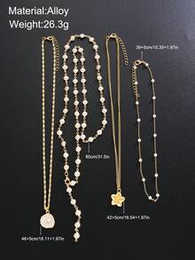 2-7pcs Vintage Elegant Fashion Hip Hop Retro Coin Rhinestone Embellished Pendant Necklace Set, Featuring Cross, Flower, Sun, Heart Designs, Tassel Decor, Y-Necklace, Choker, Suitable For Women, Vacation, Party, Daily Wear, All Seasons