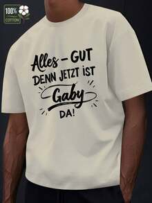 Camiseta de hombre GILDAN con cita divertida alemana - "Alergias - pero es solo DENN GAY! PAPI" - Suave y transpirable, ideal para regalos de todos los días y Día del Padre - Camiseta ligera de verano para hombres, camisetas divertidas, ropa humorística, diseño de texto audaz, ajuste cómodo, ropa de declaración, amantes del humor, ropa divertida, camiseta de manga corta, construcción duradera, ropa para adultos - Caqui - Ver 2