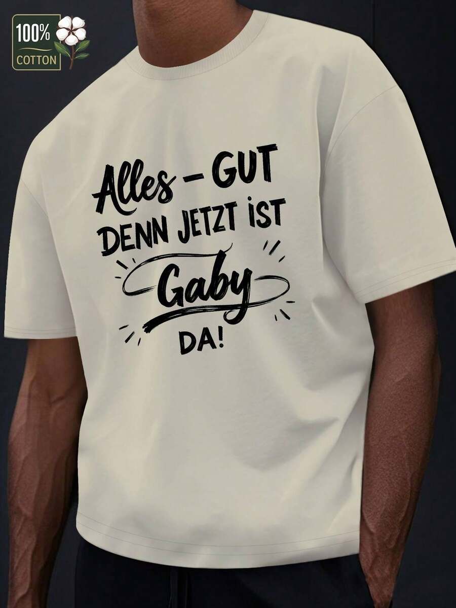 Camiseta de hombre GILDAN con cita divertida alemana - "Alergias - pero es solo DENN GAY! PAPI" - Suave y transpirable, ideal para regalos de todos los días y Día del Padre - Camiseta ligera de verano para hombres, camisetas divertidas, ropa humorística, diseño de texto audaz, ajuste cómodo, ropa de declaración, amantes del humor, ropa divertida, camiseta de manga corta, construcción duradera, ropa para adultos