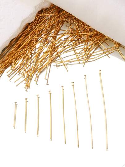 100pcs Stainless Steel T-Pins Head Pins Eye Pins Findings For Diy Jewelry Findings Making Accessories Supplies DIY Earrings